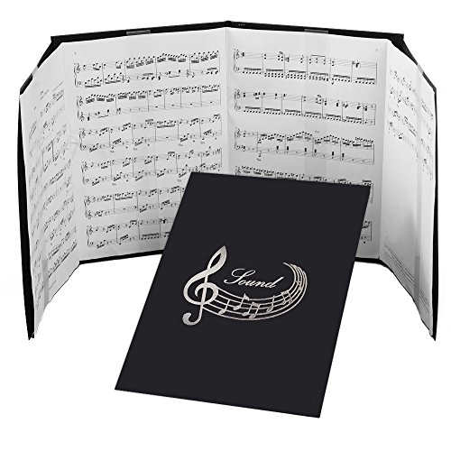 Amazon.co.jp: 楽譜ファイル 楽譜台紙 4ページ(譜面止め付き）【音符
