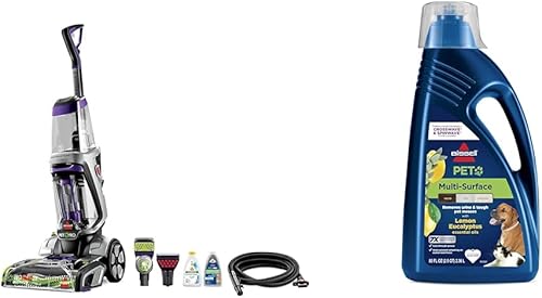BISSELL ProHeat 2X Revolution Pet Pro Plus, 3588F, limpiador profundo vertical y múltiples superficies para mascotas con cítricos, 80 onzas