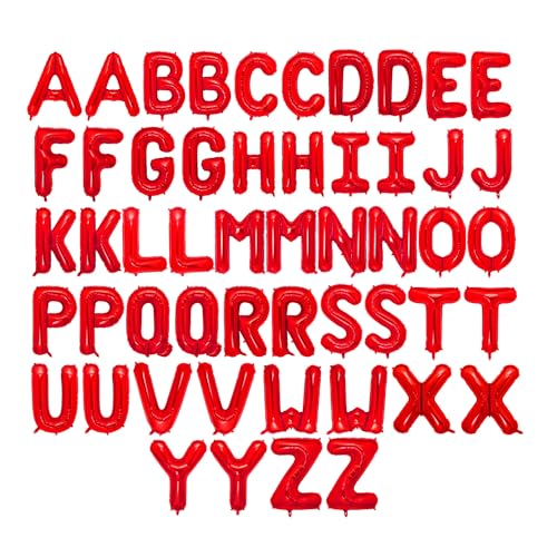 PJMarts Red Letter Foil Balloons