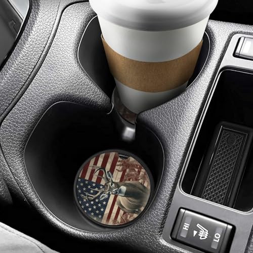 Posavasos para carros con diseño de bandera americana, 2 piezas miniatura 6