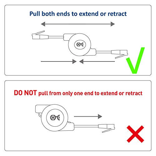 Cable Matters 2-Pack Retractable Ethernet Cable (Retractable Cat5e Cable, Cat 5e Cable) Supporting 10/100/1000 Mbps Gigabit Ethernet - Image 6