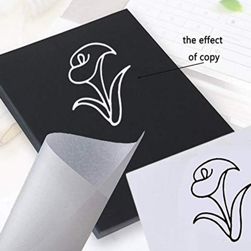 100 Feuilles Papier De Transfert De Carbone & 10 Pièces Double Fin Stylet De Gaufrage Fixé Pour