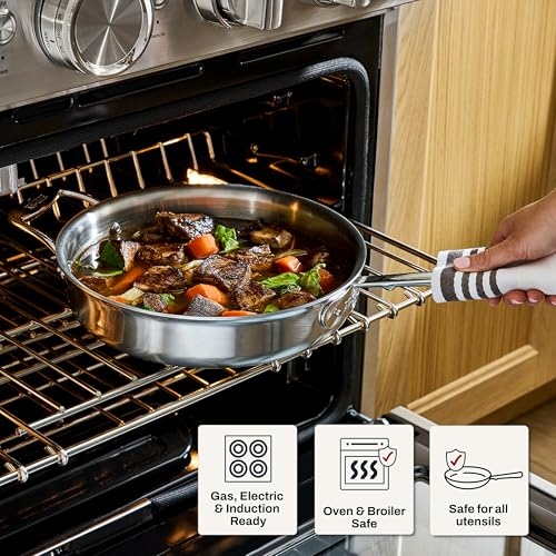 Image of All-Clad D5 Stainless Steel Core 10 Piece Cookware Set- Made in USA- The Upgrade for Supremely Even Heat- Includes Frying Pans, Saucepan, Sautepan, Stockpot -Oven Safe & Induction Compatible