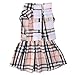 PUPTECK Classic Plaid Dog Dress Cute Puppy Clothes Outfit