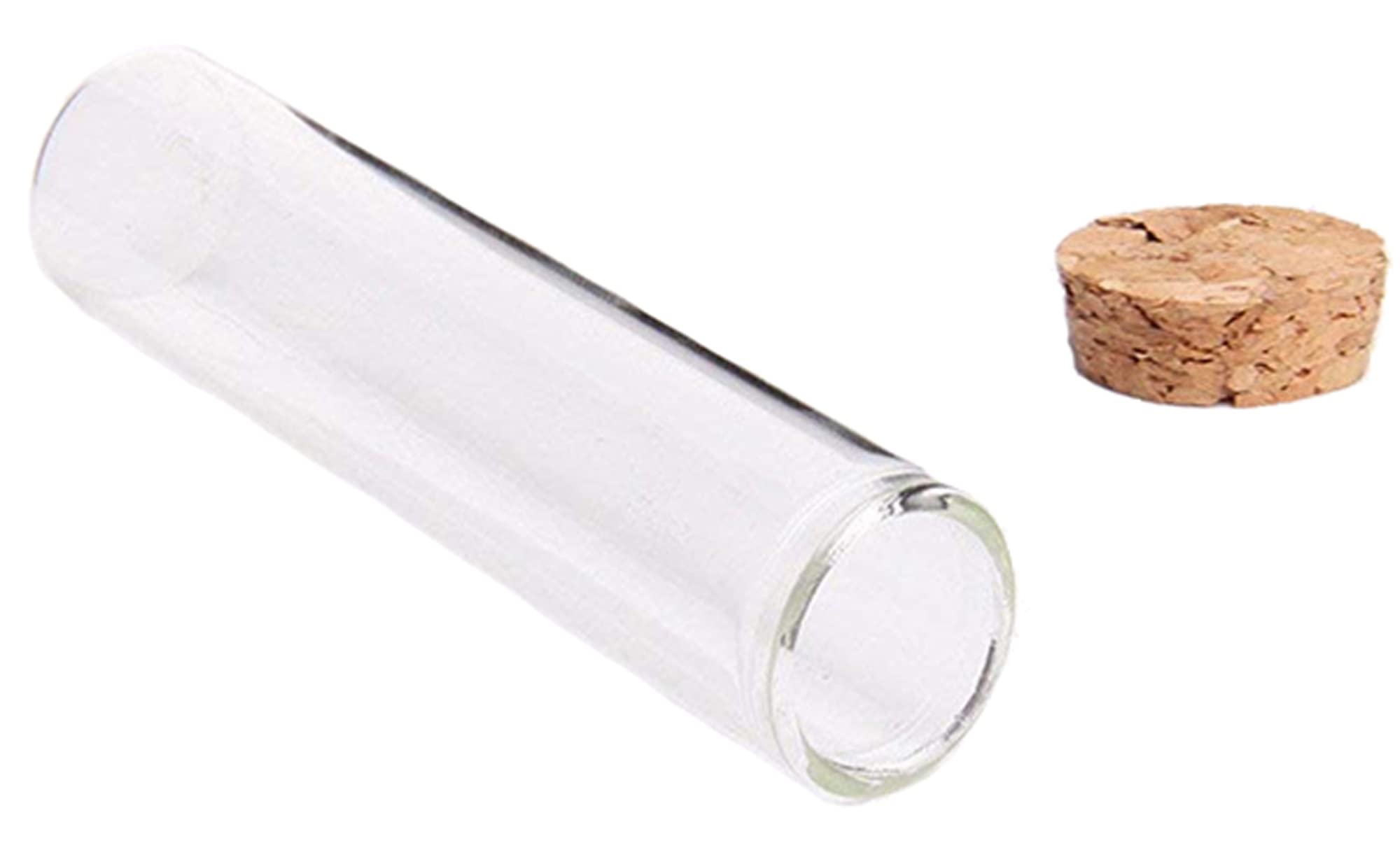 96 provette portaconfetti in Vetro con Tappo in Sughero h 7 cm ø INT. 2,2 cm