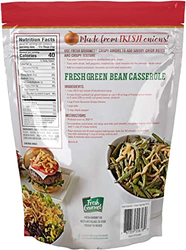 Image of Fresh Gourmet Crispy Onions Snack and Salad Topper, 24 Ounce (Pack of 2)