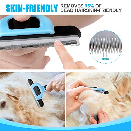 Pet Grooming Brush Effectively Reduces Shedding by up to 95% Professional Deshedding Tool for Dogs and Cats