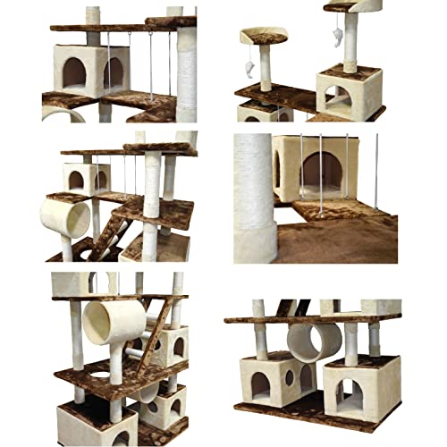 Go Pet Club Huge 87" Tall Cat Tree House Climber Furniture With Swing #TOP2