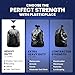 Plasticplace 55-60 Gallon Trash Bags, 1.2 Mil Heavy Duty Contractor Garbage Bags, Black Tear-Resistant Bags for Construction, Yard Waste, Industrial Use, Large 38” x 58” (100 Count)
