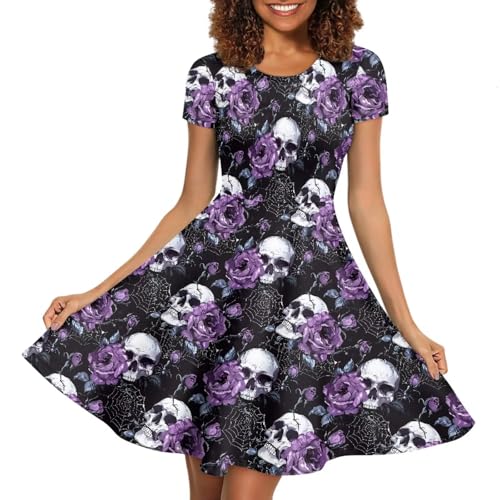Image of Forchrinse Native Aztec Style Black White Geometric Women's Midi Dress Casual Long Dress Round Neck Swing Dress