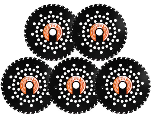 山善(YAMAZEN) とにかく石に強い チップソー 5枚入り 内径25.4mm 外径230mm×刃数36P 替え刃 草刈機 刈払機 石 タイル 雑草 除草 荒地 ブラック