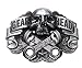 Produktbild Biker Rockabilly GürtelschnalleTotenkopf Schriftzug Gear Head Kolben