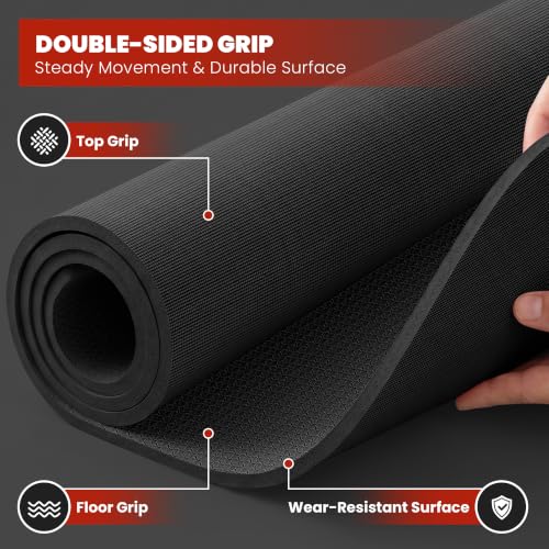 Image of THAILE Large Exercise Mat, 7'x5' /6'x4' /8'x6' /10'x6', 8mm PVC Workout Mat