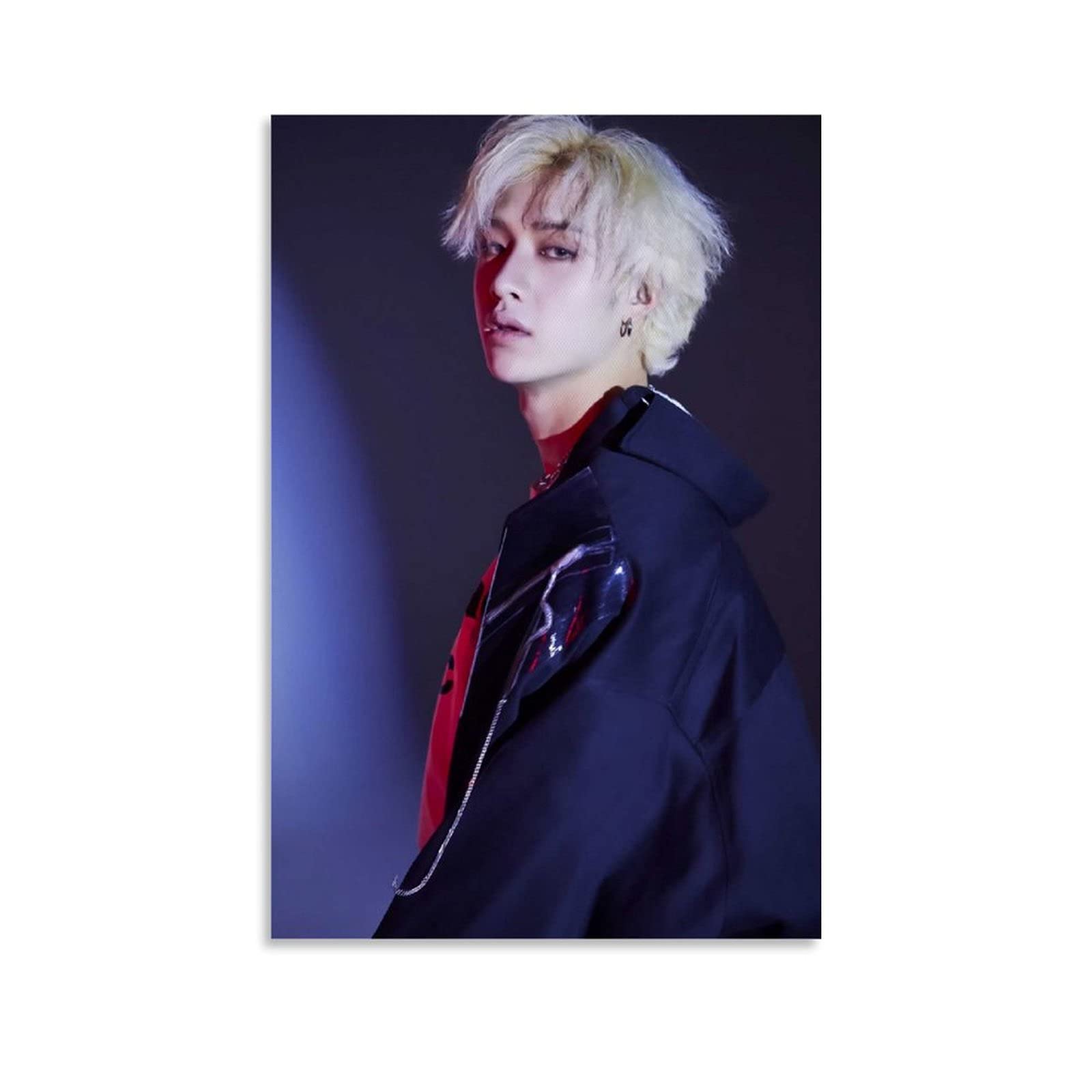 Hellove Unframe-Style1 Kpop Stray Kids Poster Bang Chan Canvas Art Poster And Wall Art Picture Print Modern Family Bedroom Decor Posters 12X18inch(30X45cm)