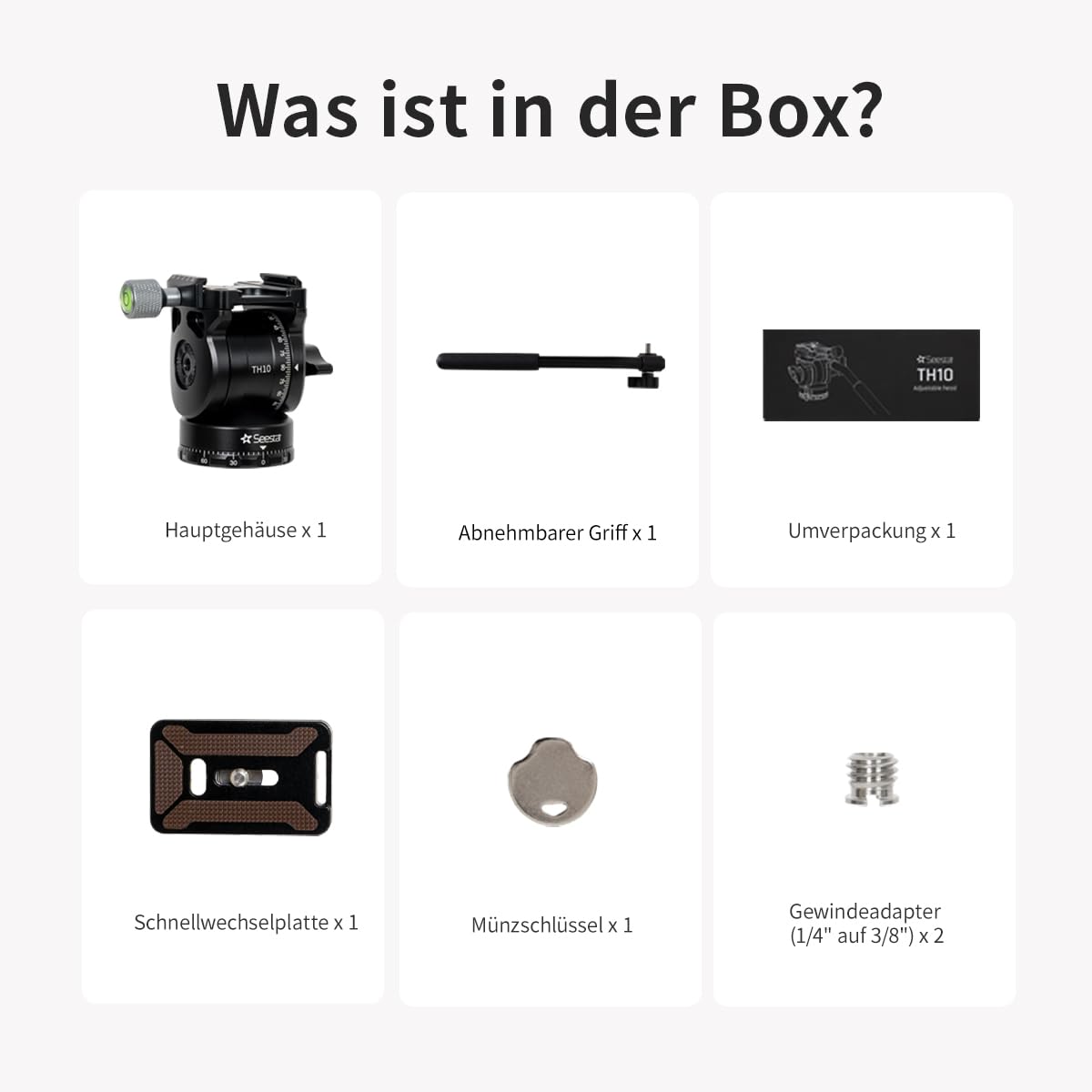 ZWO Seestar Stativkopf TH10 & Stativ TC20 für Seestar Smart-Teleskop, Fluidkopf für Äquatorialmodus, 360° Schwenk- und ±90° Neigefunktion, kompatibel mit DSLR-, System- und Videokameras TH10+TC20