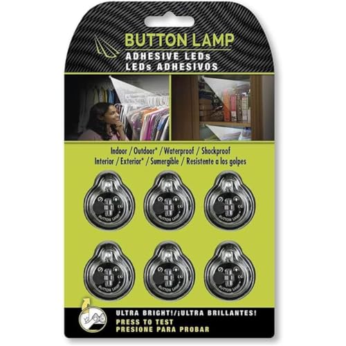 Image of Panther Vision Button LAMP Adhesive LEDs Light Package - Lightweight, Ultra Small, Ultra Bright LED Utility Lights (6 Pack)