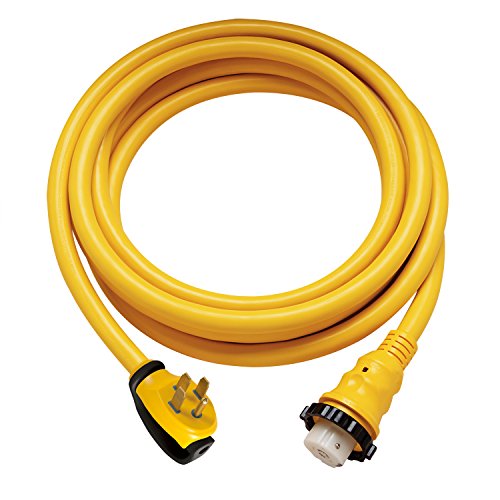 Marinco ParkPower 6152SPPRV-50 50 Amp, 125/250V (4-Wire) RV Cordset, Yellow, 50'