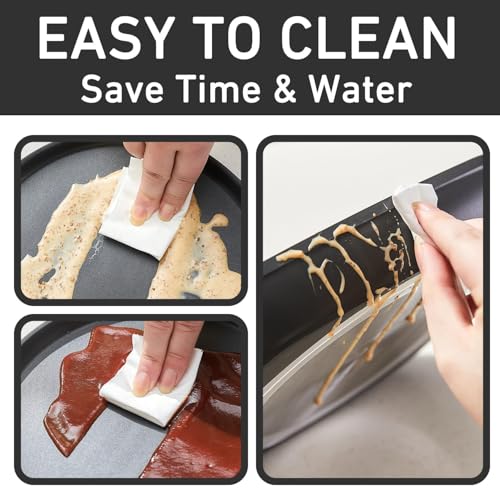 MsMk Crepe Pan with Spreader, 8 Inch Titanium and Ceramic Nonstick Flat Skillet Tortilla Egg Pan, Induction Compatible, PFOA Free, Oven Safe to 700°F - Image 7