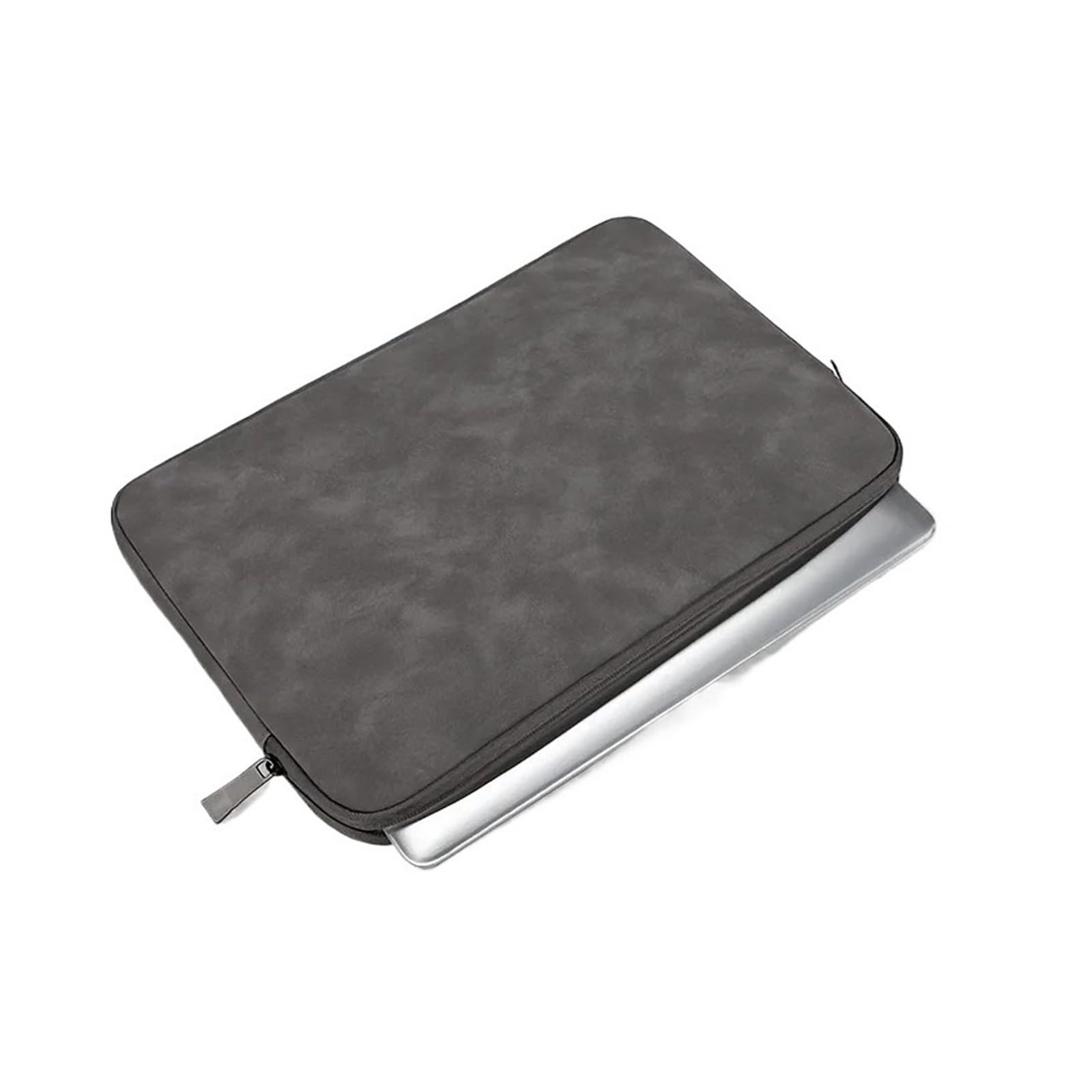 Sac d'ordinateur portable en cuir PU gris | Pochette tablette mince grand format - 8