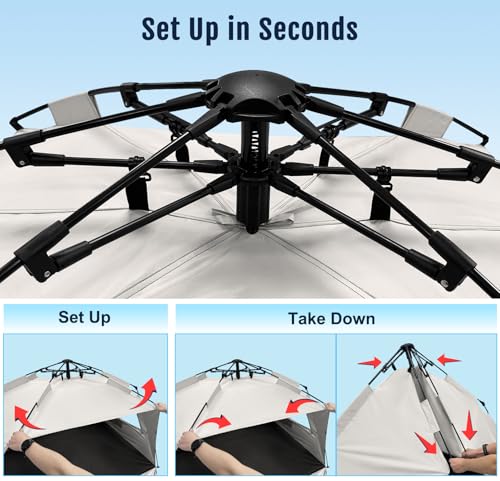 WhiteFang Deluxe Pop Up Beach Tent Sun Shade Shelter for 3 - Additional View