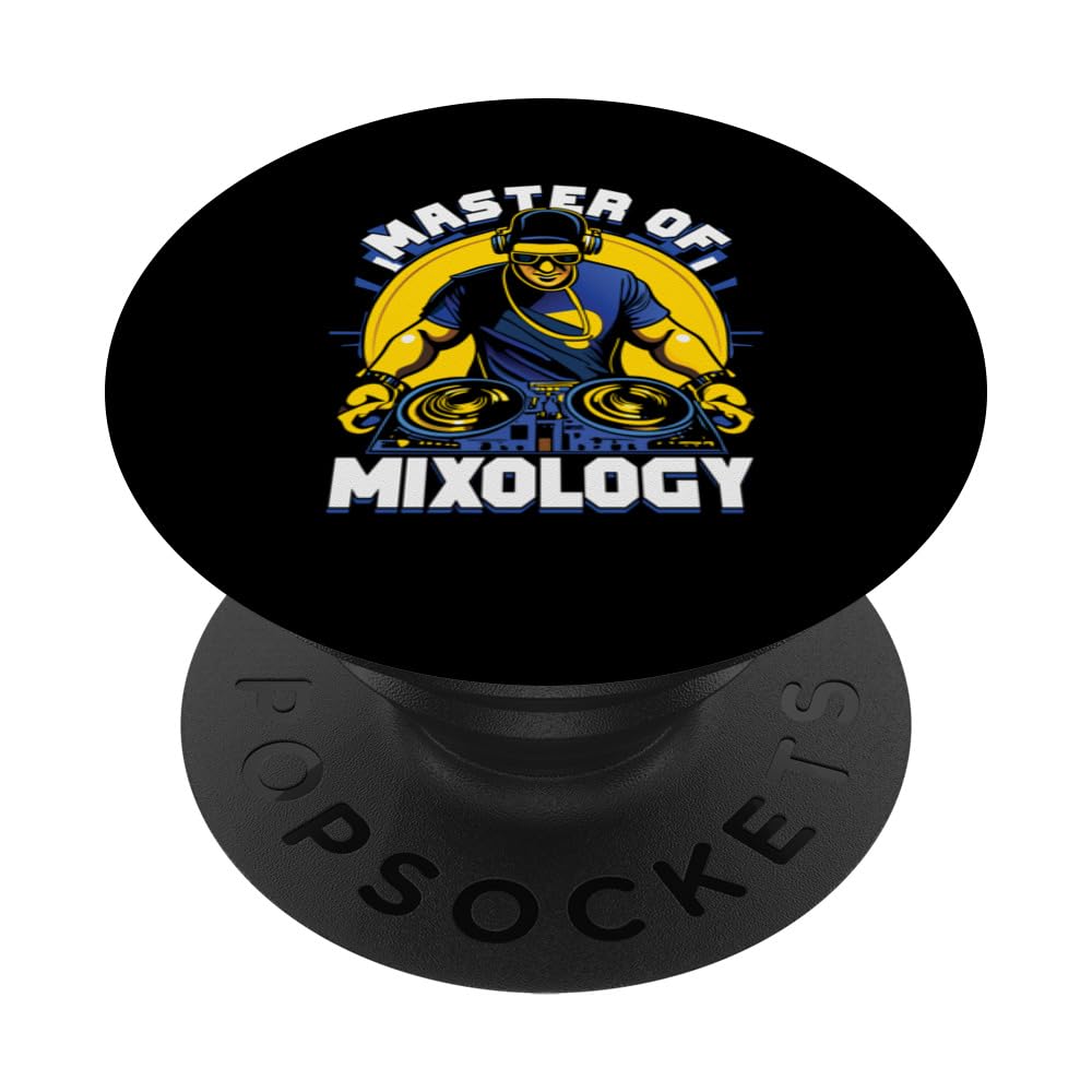 Master Of Mixology | Equalizer Vinyl Record | Deejay DJ PopSockets Swappable PopGrip