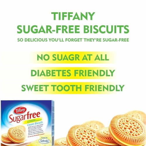 Image of Tiffany Sugar Free Orange Cream Sandwich Biscuits,162g | Healthy Snacks for Diebetic | Sweetened With Splenda (Pack of 2)