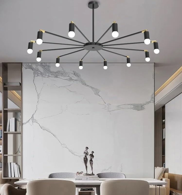 Lustre led moderne éclairage intérieur anti zones d'ombre