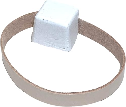 Cinturón de cuero para afilar y pulir de 12" x 10", compuesto de pulido incluido (1)