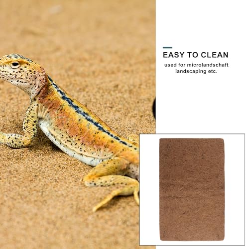 Alfombra de fibra de coco transpirable para reptiles, pack de 3 protectores de terrarios 4
