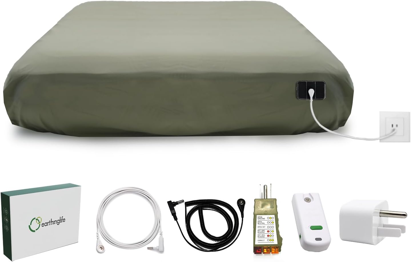 Grounding Fitted Sheet Kit Connect to The Earth's Energy 18inch Depth Pocket Grounding Bed Sheets for Earthing