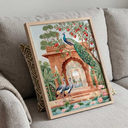Image of kotart Indian Traditional Art Wall Painting Home Decoration With Frame For Living Room Bed Room Hotel Wall Decor Digital Reprint Engineered Wood (19x25 inch)