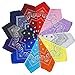 Produktbild Dailyextreme 12er Set Bandana Baumwolle Halstuch Bindetuch Baumwolle Haar Schal Ansatz Handgelenk Verpackungs Band Kopf Bindung, Unisex Mode-Accessoires