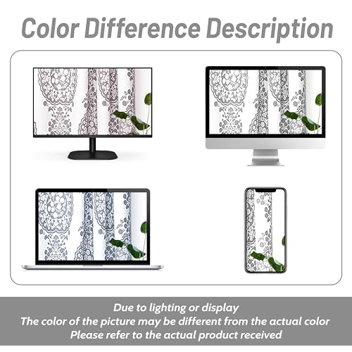 Driftaway 810063212902 Damask Curtains Valances For Windows Farmhouse Style Floral Medallion Patterned Samantha Kitchen Bedroom Livingroom Valance Curtain Single 106 Inch thumb #8