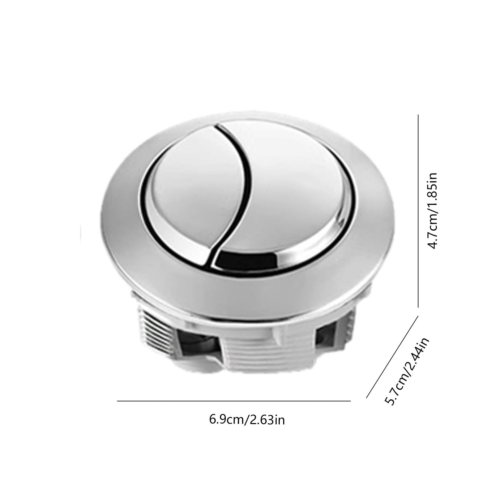 Pulsante Di Scarico WC A Doppio Flusso Per Fori Da 20 E 40 Mm – Finitura Oro Rosa, Installazione Facile E Risparmio Idrico