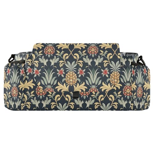 miaozhen Retro Pineapple Pattern Yellow Dark Blue non slip stroller organizer with cup holder baby caddy organizer large tissue accesorios para acesorios para baby