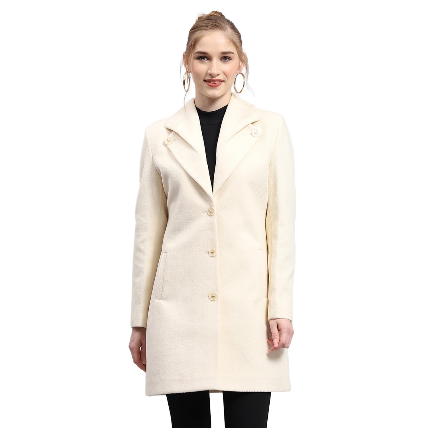 monte carlo Womens Solid Collared Neck Full Sleeve Coat (224067323)-picture-40