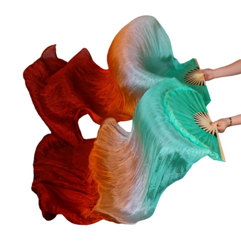 Voiles d'éventail pour grands spectacles de danse orientale dégradé de couleur