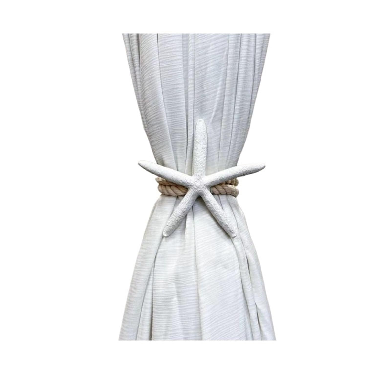 Tie Backs For Curtains Simple Stable Starfish Curtain Tie Rope Fixing Buckle Bedroom(1pc White)