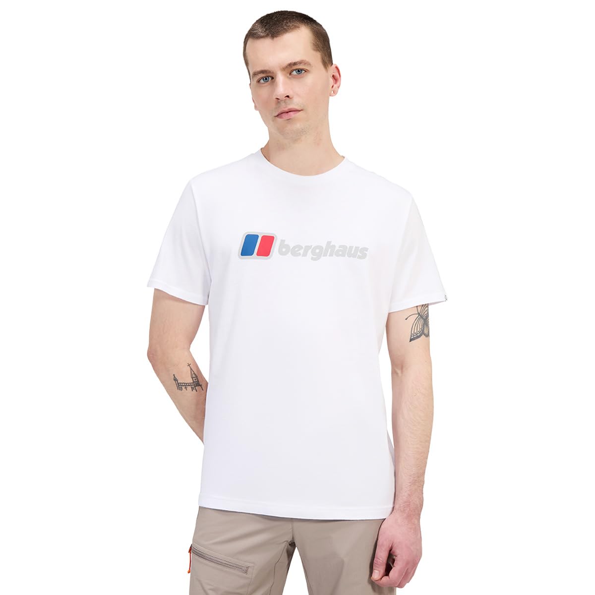 Berghaus Mens Berghaus Front & Back Tee, White, Size Xl, Men