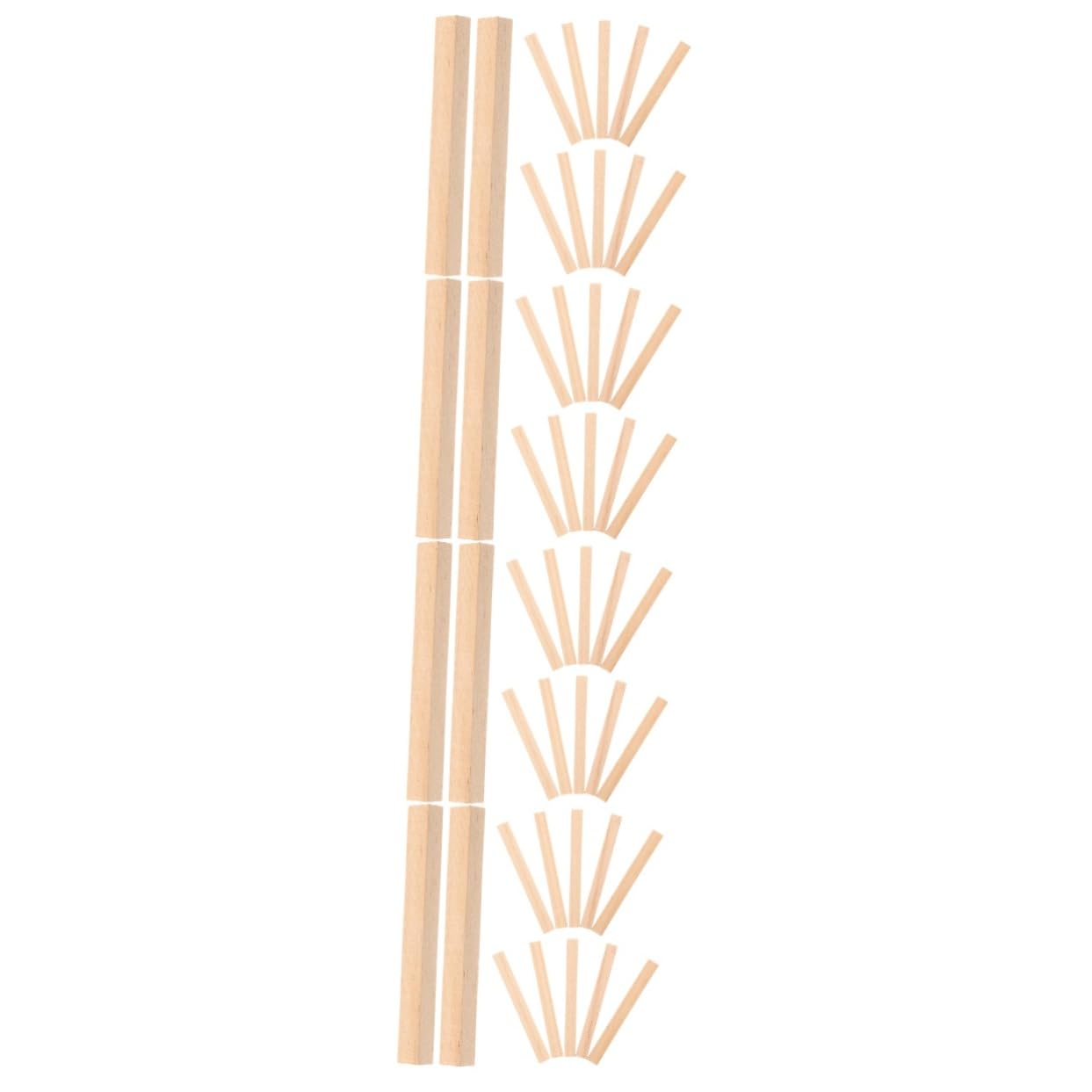 DOITOOL 4 Sätze Holzstangenmodellmaterial Unfertige Dübelstangen Jumbo Handwerk Basteln Unfertige Hartholzstöcke Unfertiger Holzstab Übung Dübelstange Kleine Dübel Kiefernholz 30 Stück * 4
