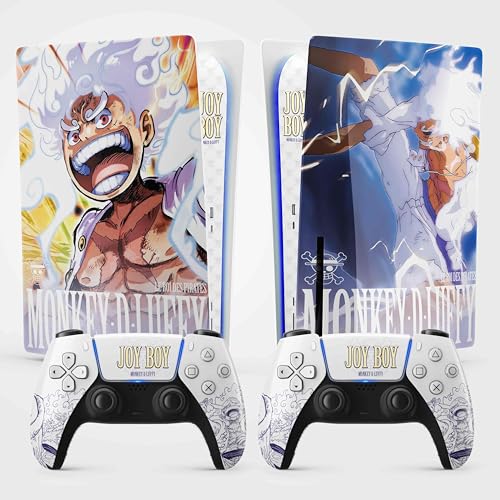 Pegatina PS5 Gear 5, Pegatina Playstation 5 Manga, Consola y Mando, Edición estándar Disco, Gear 5 PS5 Skin (2 mandos)