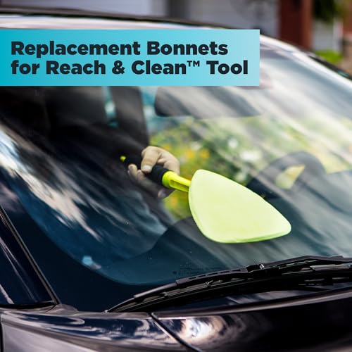 Image of Invisible Glass 95183 Original Reach and Clean Tool Replacement Elastic Microfiber Bonnets, Pack of 3