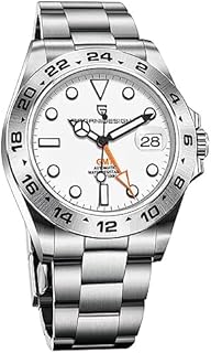 Pagani Design-Uhren für Herren, japanische NH34, automatische GMT-Uhren, mechanisch, 40 mm, Edelstahl, Saphirspiegel, 10 bar, Taucheruhr 1762, weiß, Klassisch