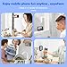 Fanlory Shower Phone Holder with Wireless Bluetooth Speaker, Waterproof 480 Rotation Viewable Shower Phone Stand Case Mount Speakers for Bathroom Wall Mirro for 4