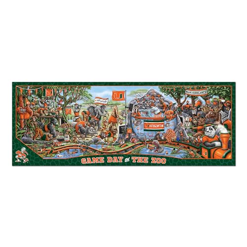 Image of YouTheFan NCAA Miami Hurricanes inchGame Day At The Zoo inch 500 Puzzle