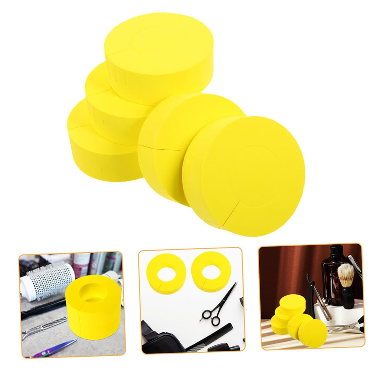 Gogogmee 12pcs Shaped Hair Curling Sponge Rings Gentle Curling Tool for Heat Hair Styling for Salons and Home Use