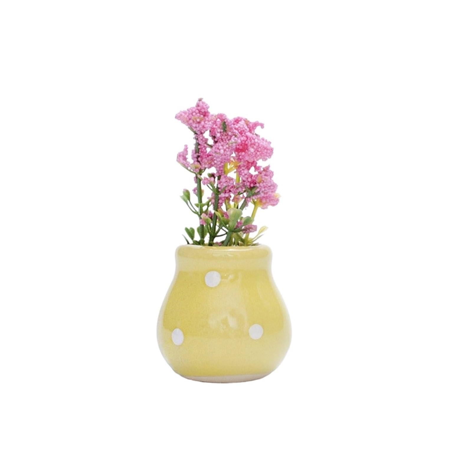 3pcs Cute Mini Ceramic Plant Fridge Magnets - Tiny 3D Vase Decorations For Kitchen & Office(Color11)