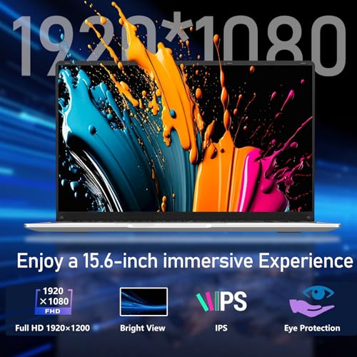 15,6 Pouces jeu Ordinateur Portable 12Go RAM 256Go SSD N4000 PC Portable Joueurs Netbook Écran Full HD 1920 x 1080 Win 11 Laptop Wi-Fi5 BT Mini HDMI Ouverture 180 Degrés pour Étudiants Et Entreprises – Image 4