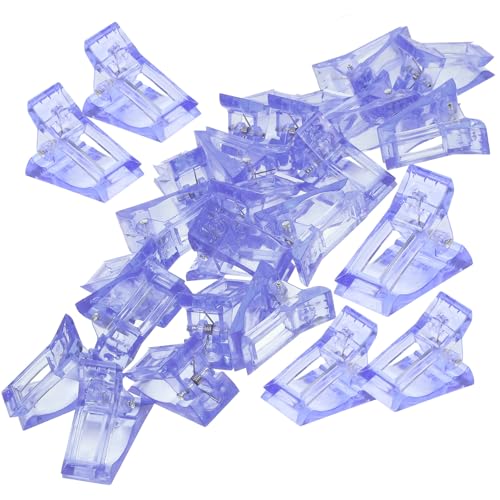 20 clips azules para uñas manicure acrílico