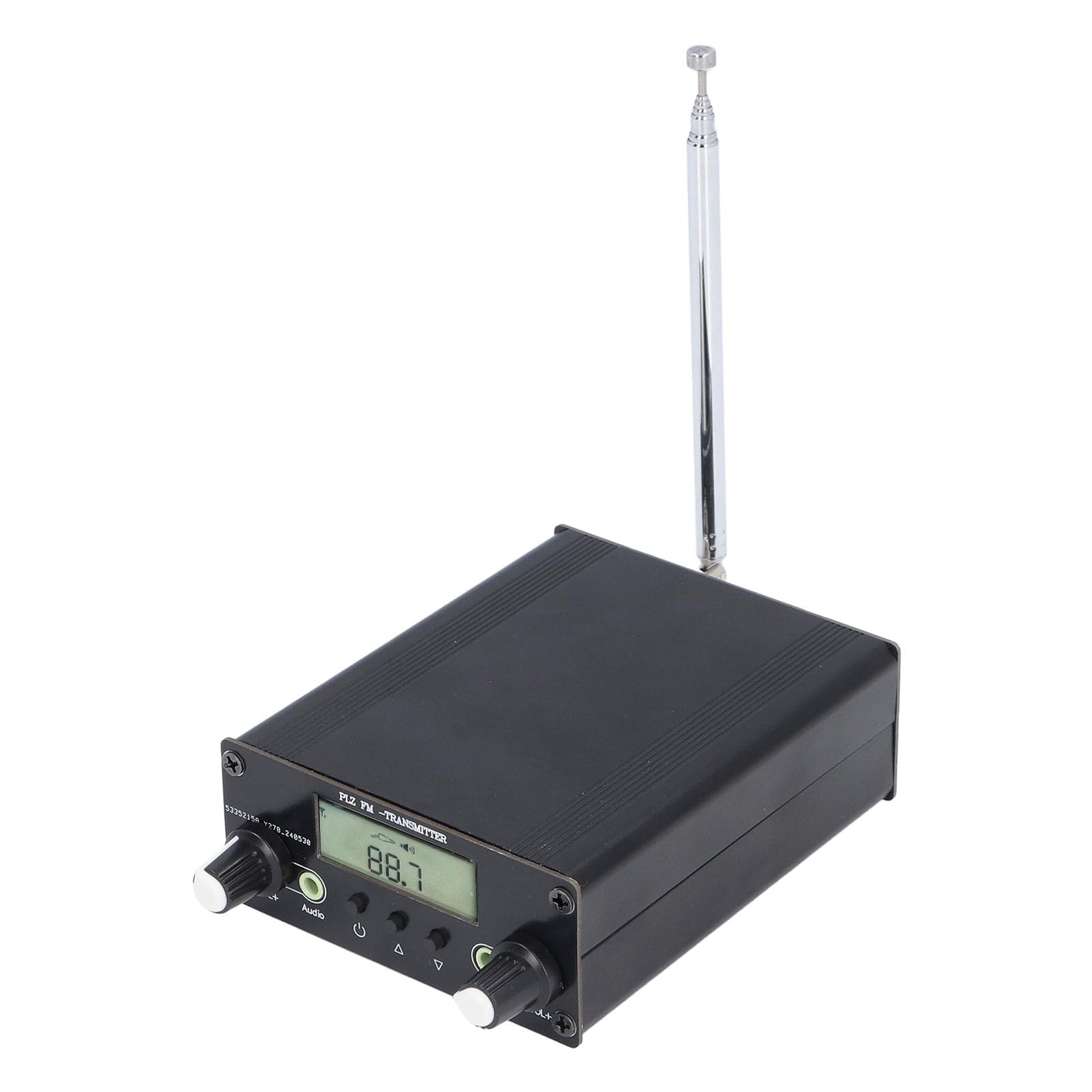 Trasmettitore Stereo FM DC12V Trasmettitore di Trasmissione FM in Lega di Alluminio Mini Stazione Radio Stereo per Cinema e Chiese All'aperto